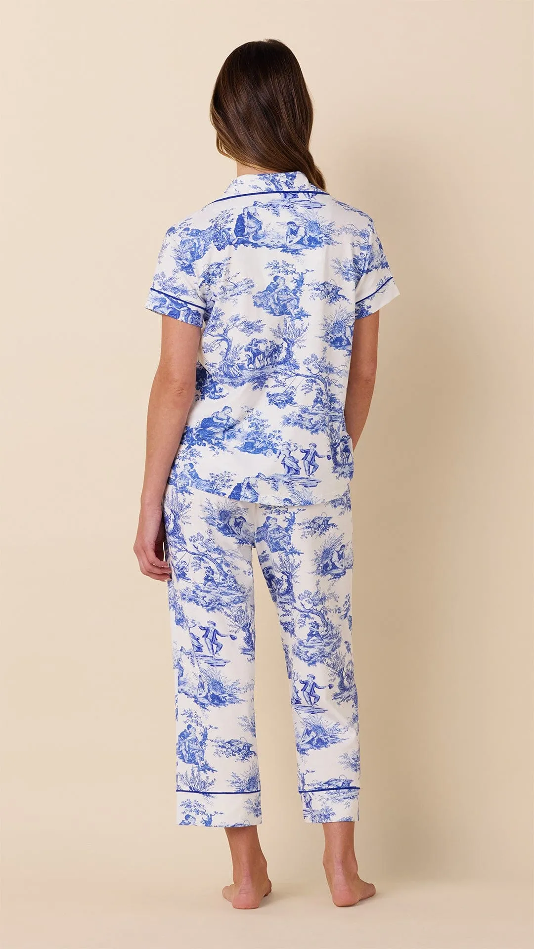 Idle Hours Pima Knit Capri Set - Blue sold by the cat's pajamas product image thumbnail 3