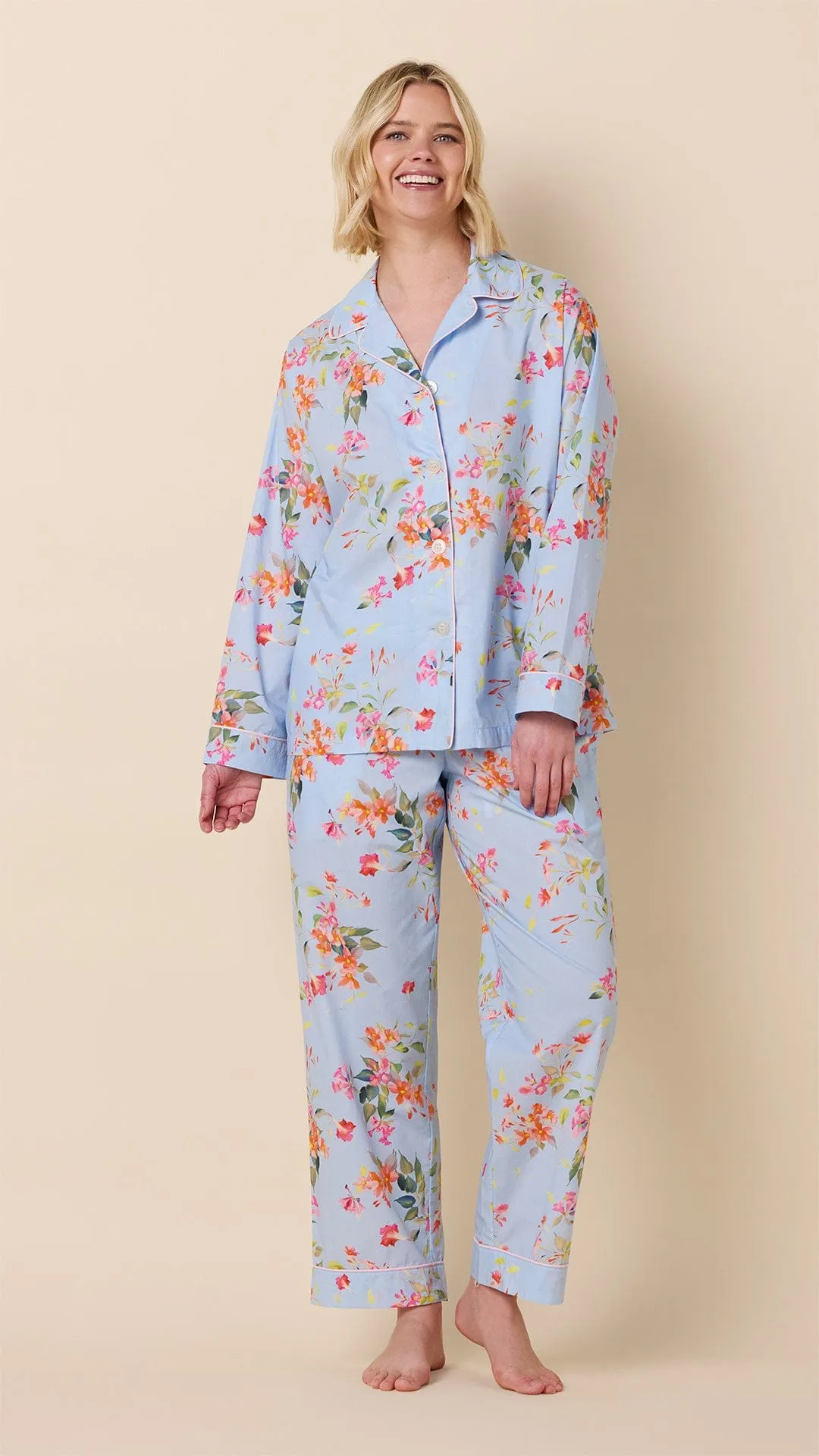 Camilla Luxe Pima Long-Sleeved Pajama sold by the cat's pajamas