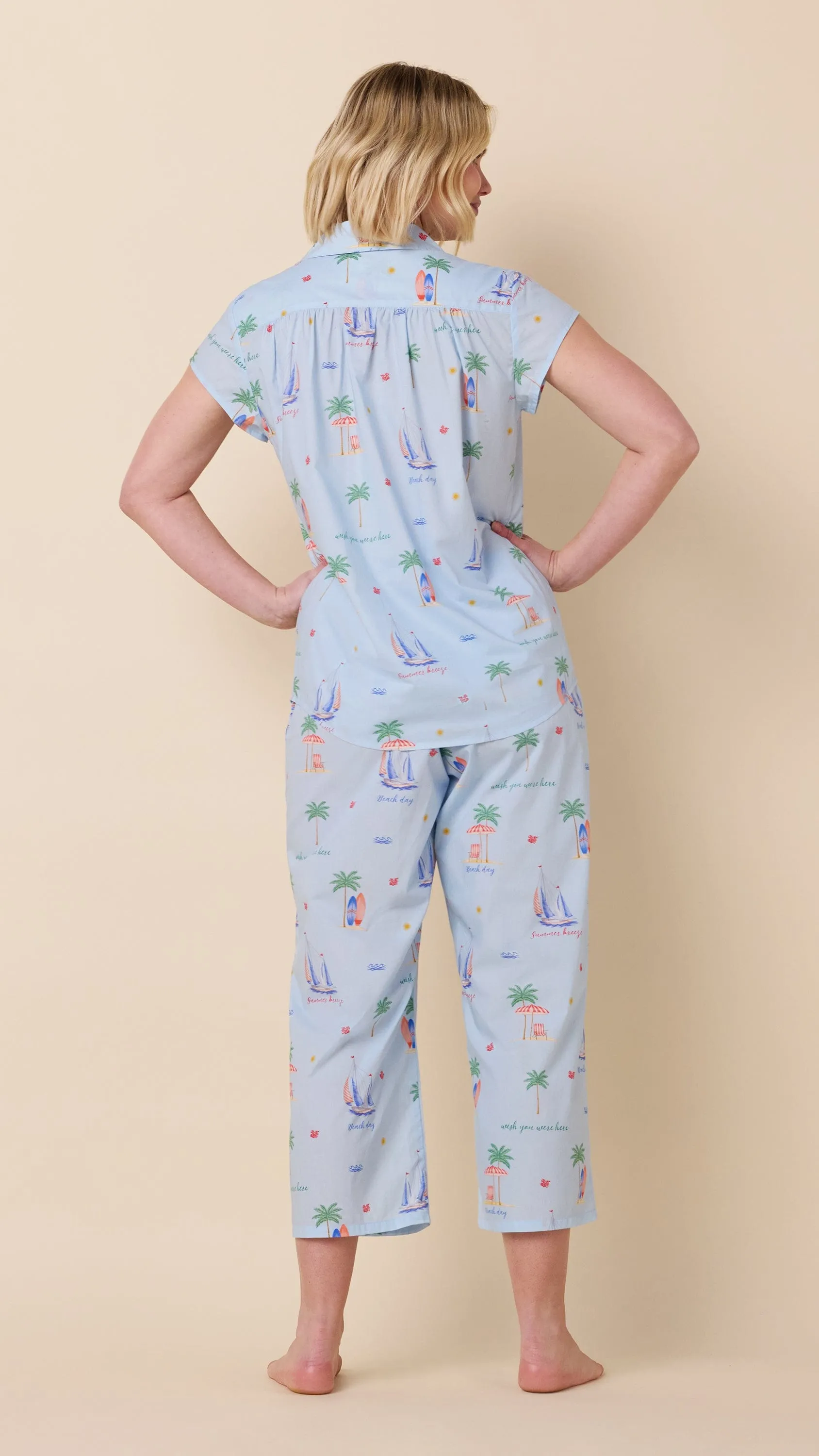 Summer Sailaway Luxe Pima Capri Set sold by the cat's pajamas product image thumbnail 3