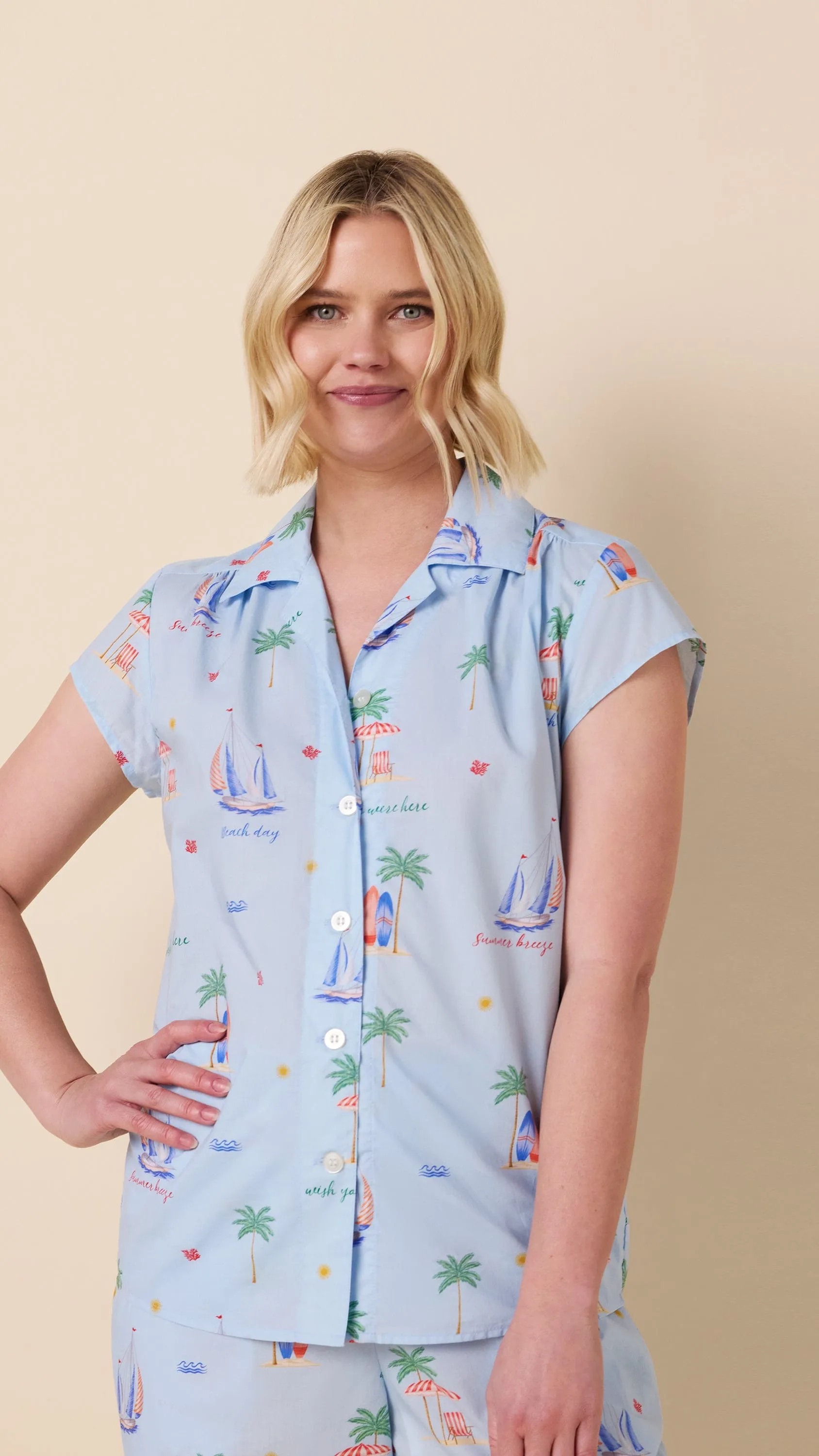 Summer Sailaway Luxe Pima Capri Set sold by the cat's pajamas product image thumbnail 2