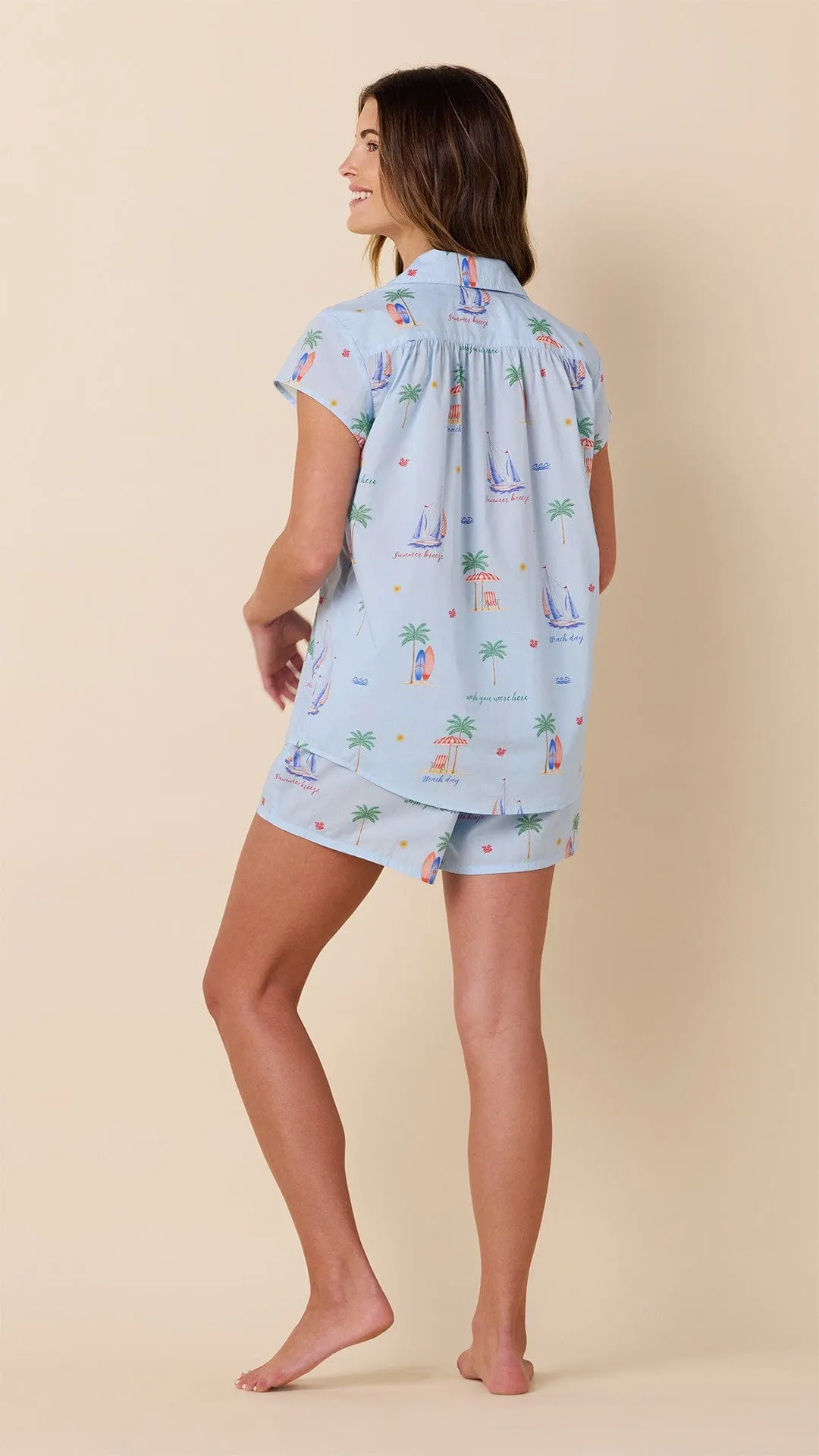 Summer Sailaway Luxe Pima Short Set sold by the cat's pajamas product image thumbnail 3