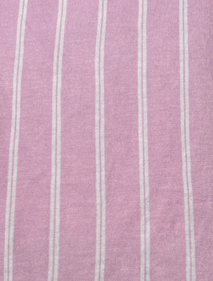 Heritage Stripe Pima Knit Short-Sleeved Sleep Shirt - Pink sold by the cat's pajamas product image thumbnail 4