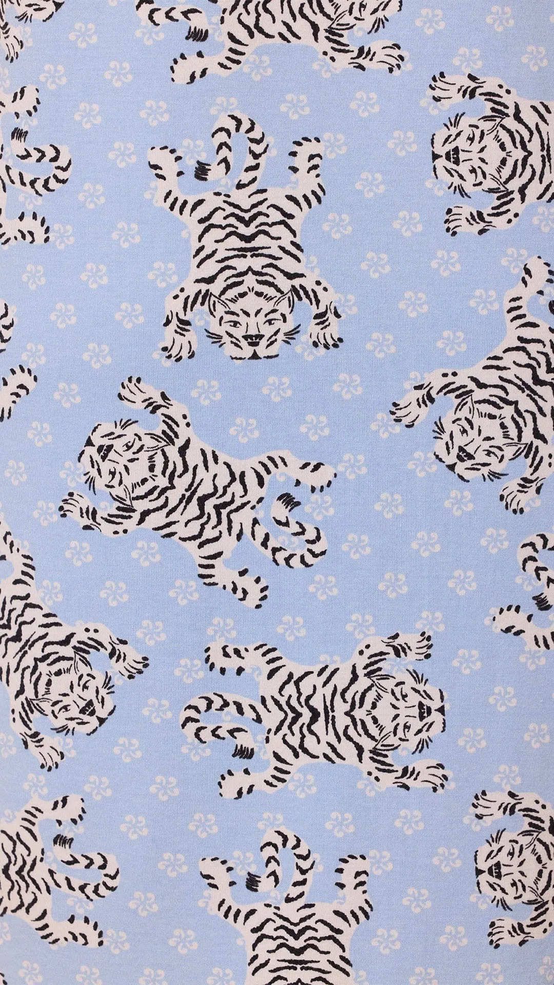 Bengal Blue Pima Knit Short-Sleeved Sleep Shirt sold by the cat's pajamas product image thumbnail 4
