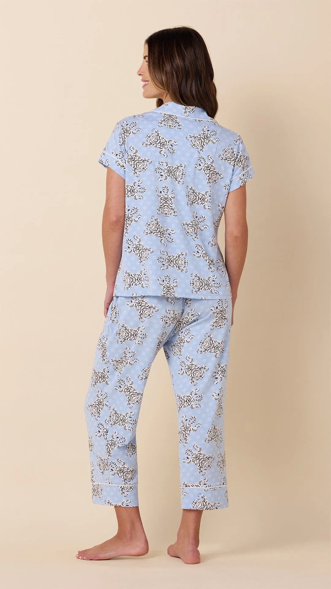 Bengal Blue Pima Knit Capri Set sold by the cat's pajamas product image thumbnail 3