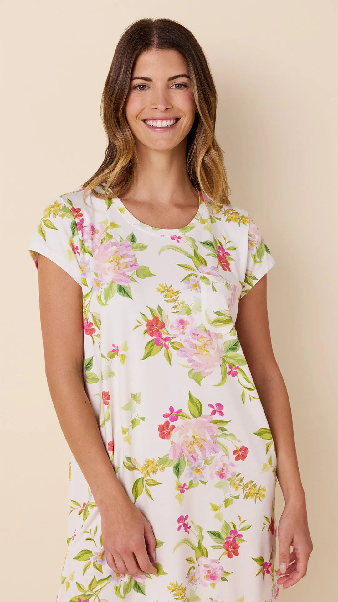 Florentina Knit Short-Sleeved Sleep Shirt sold by the cat's pajamas product image thumbnail 2