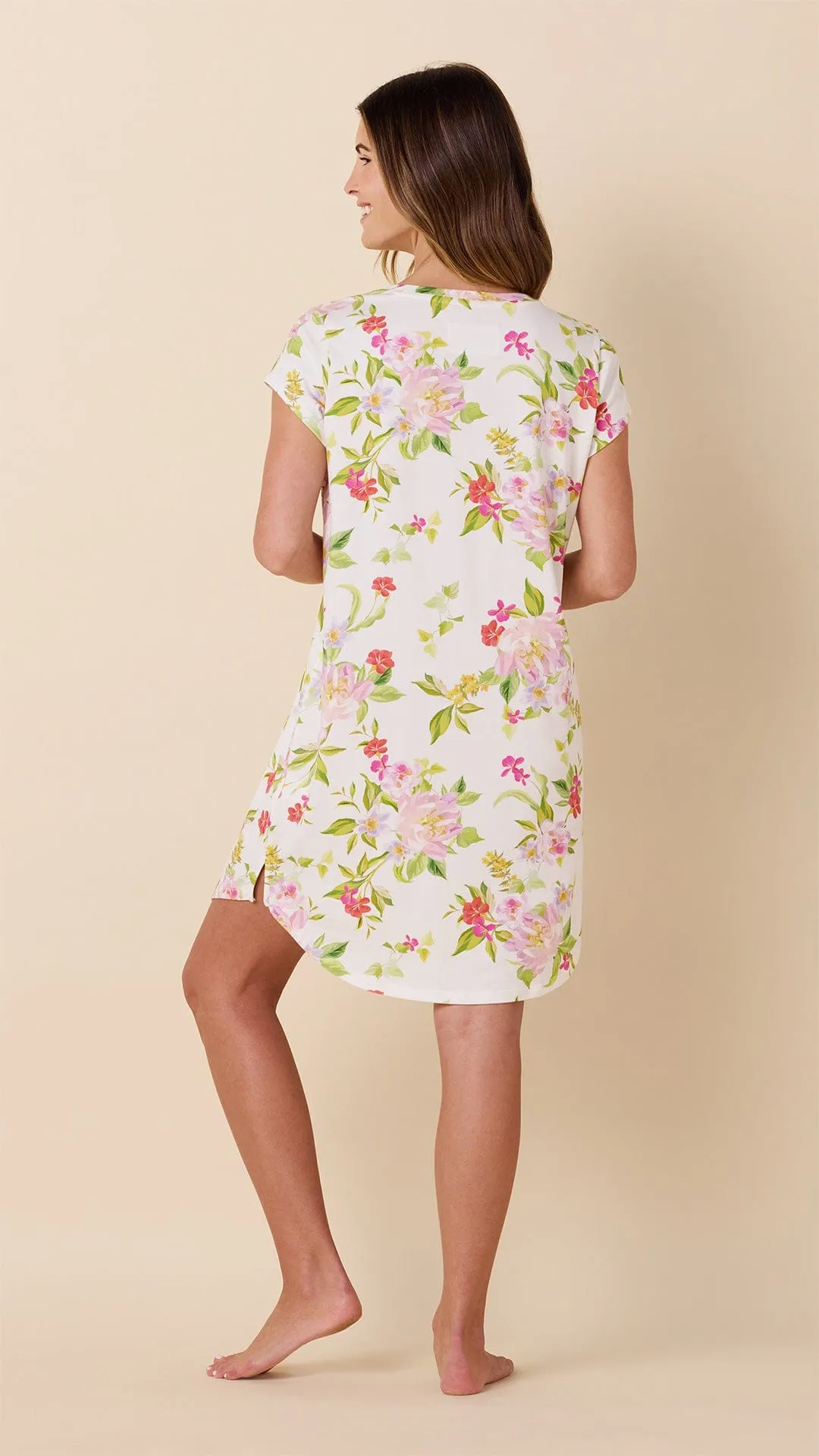 Florentina Knit Short-Sleeved Sleep Shirt sold by the cat's pajamas product image thumbnail 3