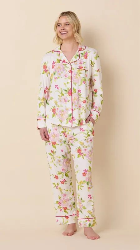 Florentina Pima Knit Long-Sleeved Pajama sold by the cat's pajamas