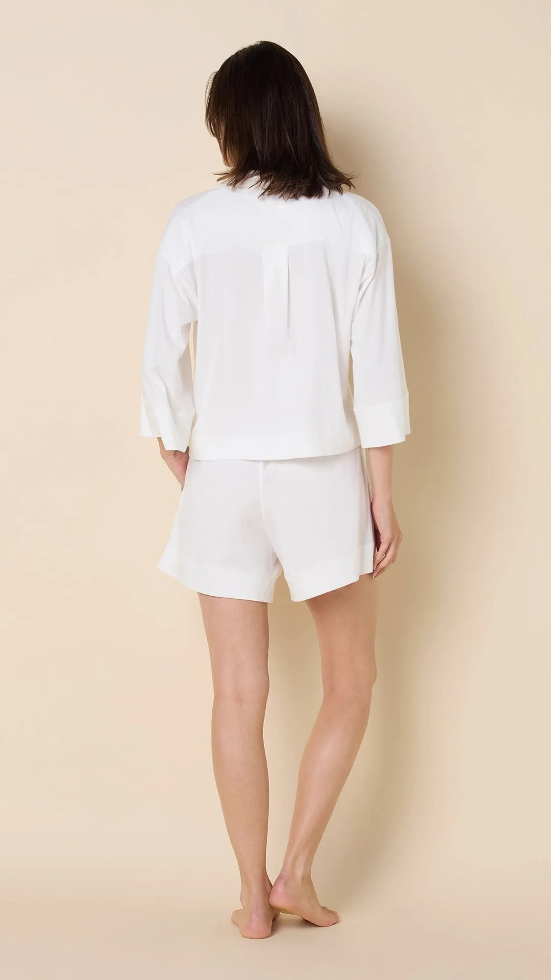 The Mariposa Long Sleeve Short Set - Cloud sold by the cat's pajamas product image thumbnail 3