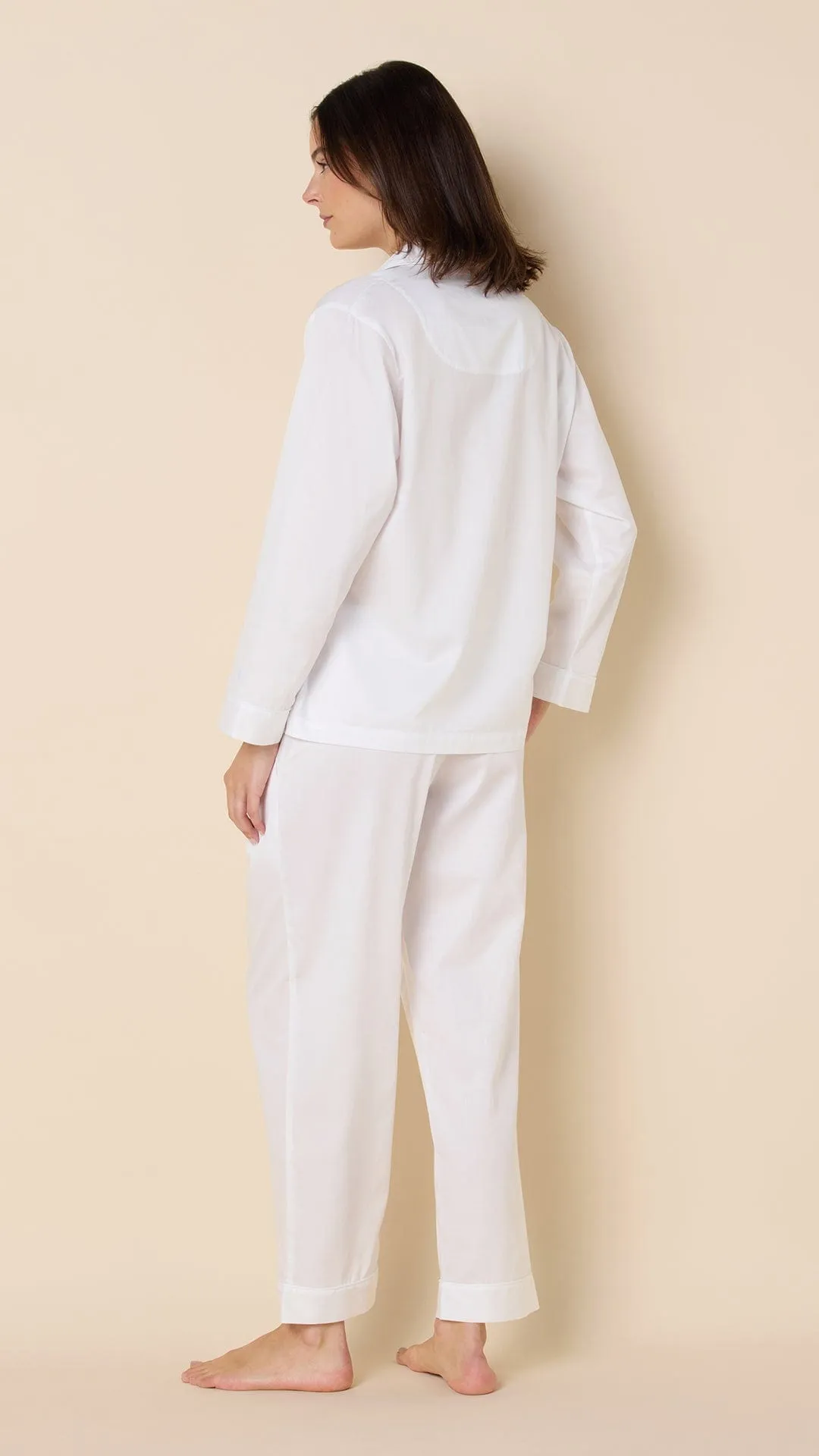 Classic Luxe Pima Pajama - White sold by the cat's pajamas product image thumbnail 3