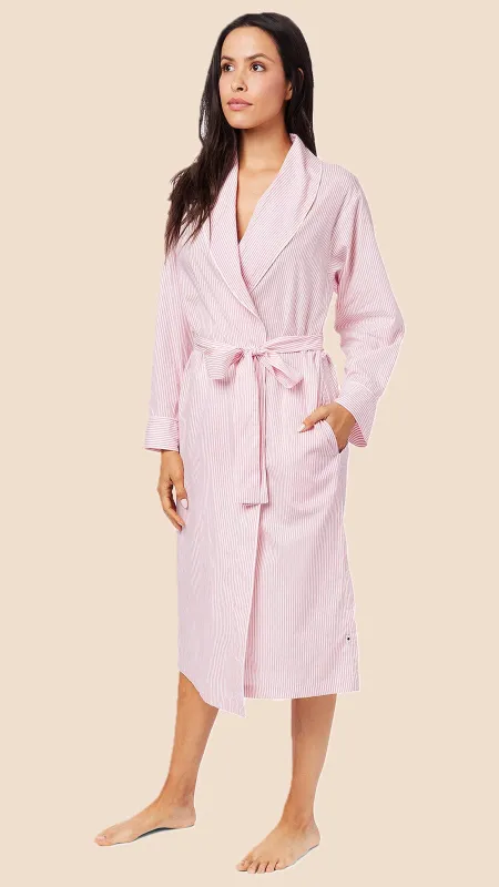 Simple Stripe Luxe Pima Shawl Collar Robe made by the cat's pajamas