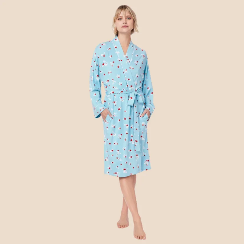 Skye Pima Knit Kimono Robe made by the cat's pajamas