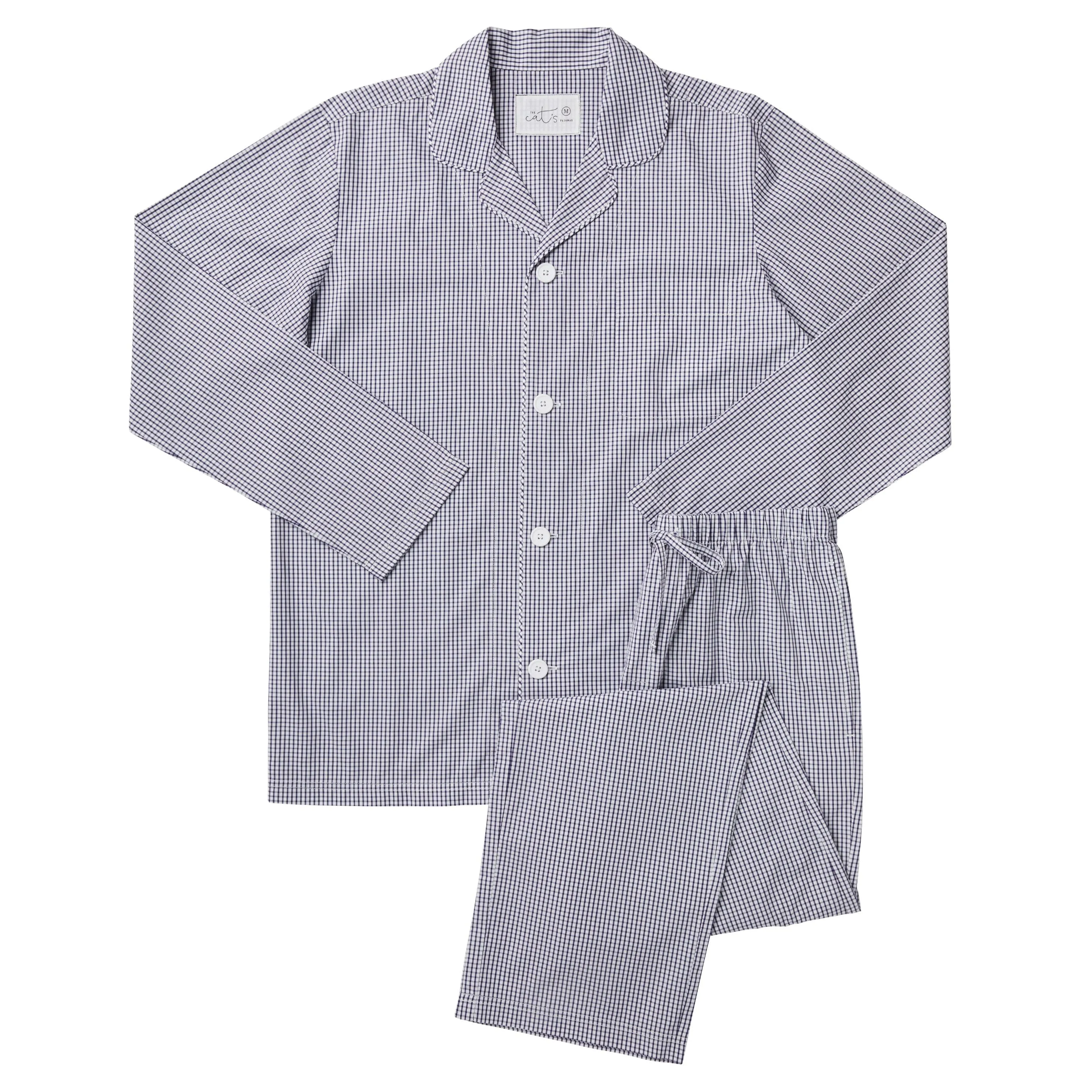 East Side Men's Luxe Pima Pajama - Navy sold by the cat's pajamas product image thumbnail 3