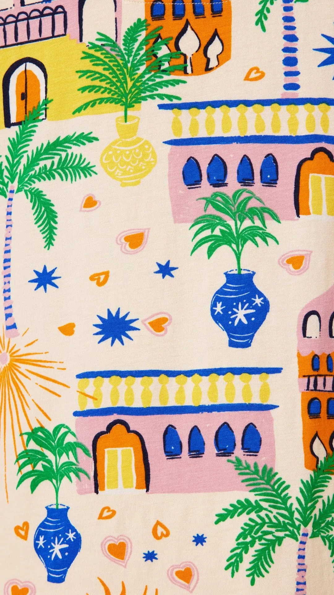 Moroccan Magic Pima Knit Long-Sleeved Pajama sold by the cat's pajamas product image thumbnail 4