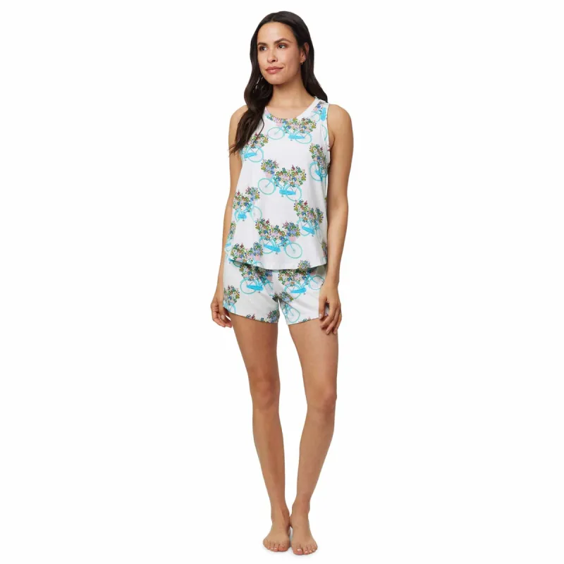 Bicyclette Pima Knit Tank with Short sold by the cat's pajamas