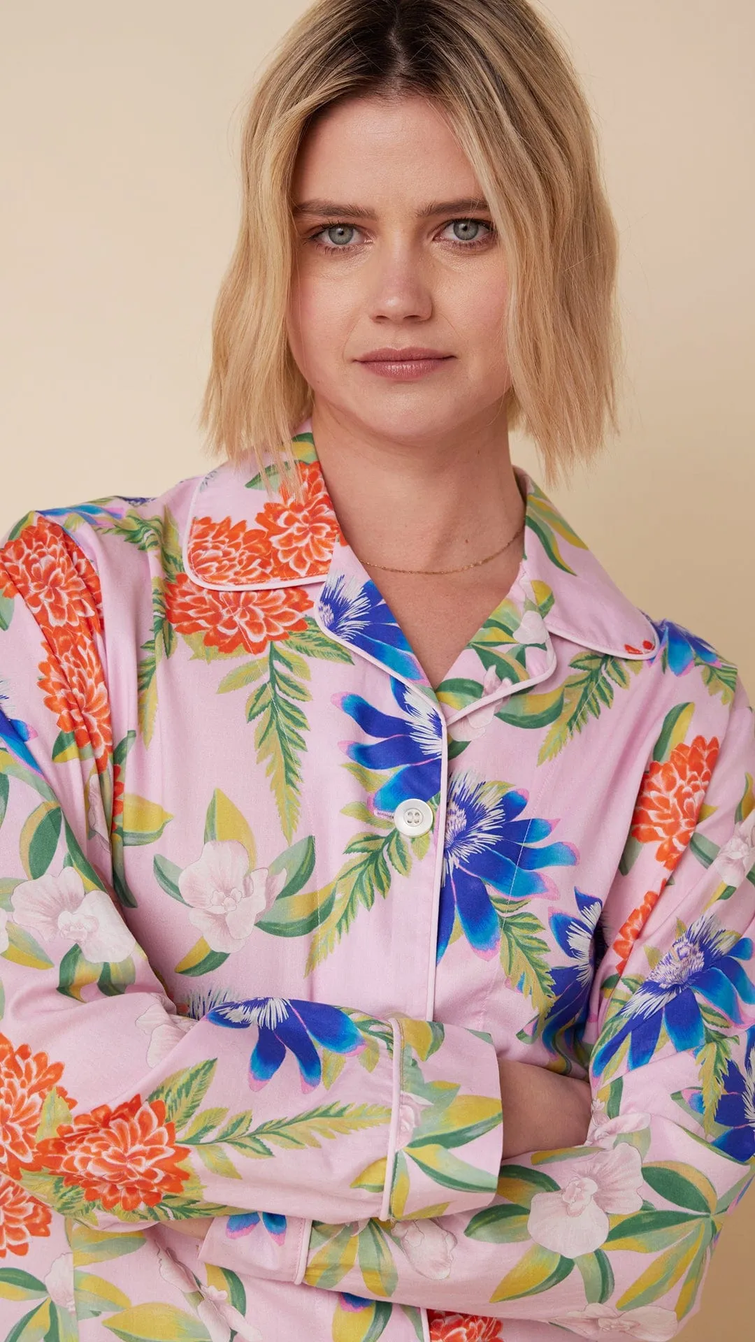 Pink Passion Luxe Pima Pajama sold by the cat's pajamas product image thumbnail 3