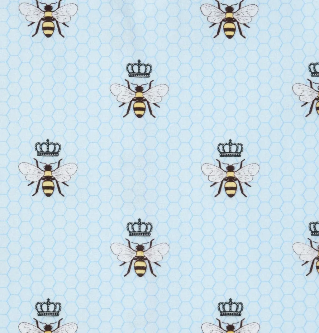 Queen Bee Luxe Pima Short Set - Blue sold by the cat's pajamas product image thumbnail 4