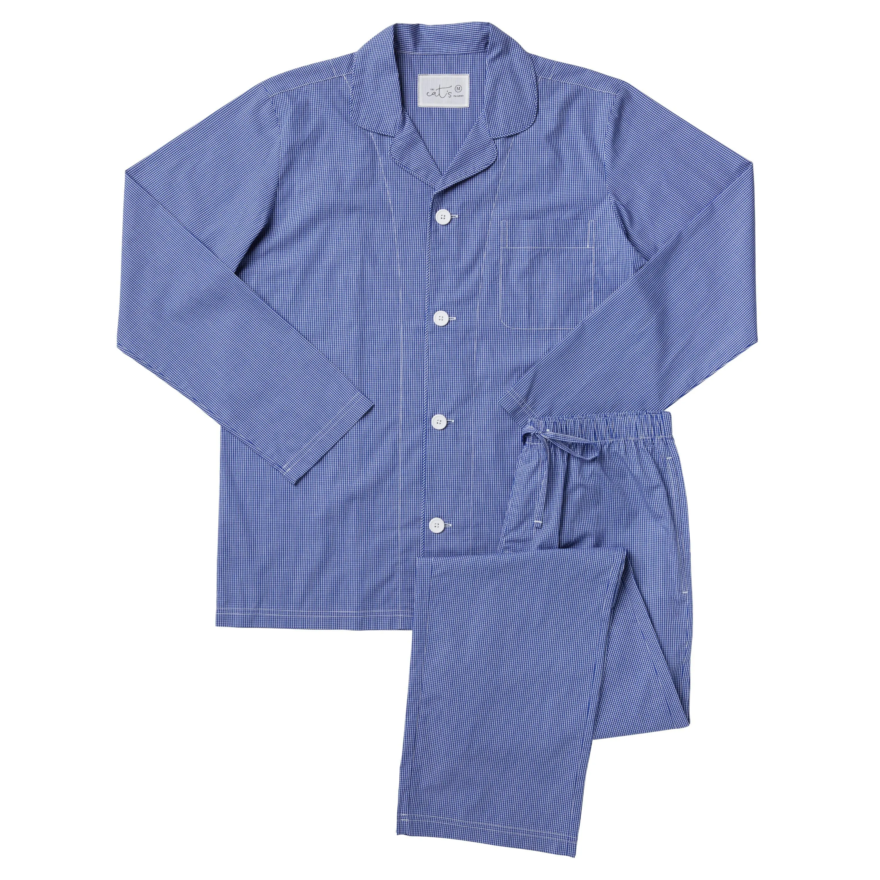 Charleston Men's Luxe Pima Pajama - Blue sold by the cat's pajamas product image thumbnail 3