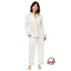 Classic Luxe Pima Pajama - White sold by the cat's pajamas