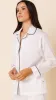Classic Luxe Pima Pajama - White sold by the cat's pajamas