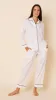Classic Luxe Pima Pajama - White sold by the cat's pajamas