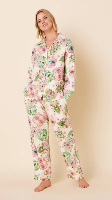 Ornamental Flannel Pajama sold by the cat's pajamas