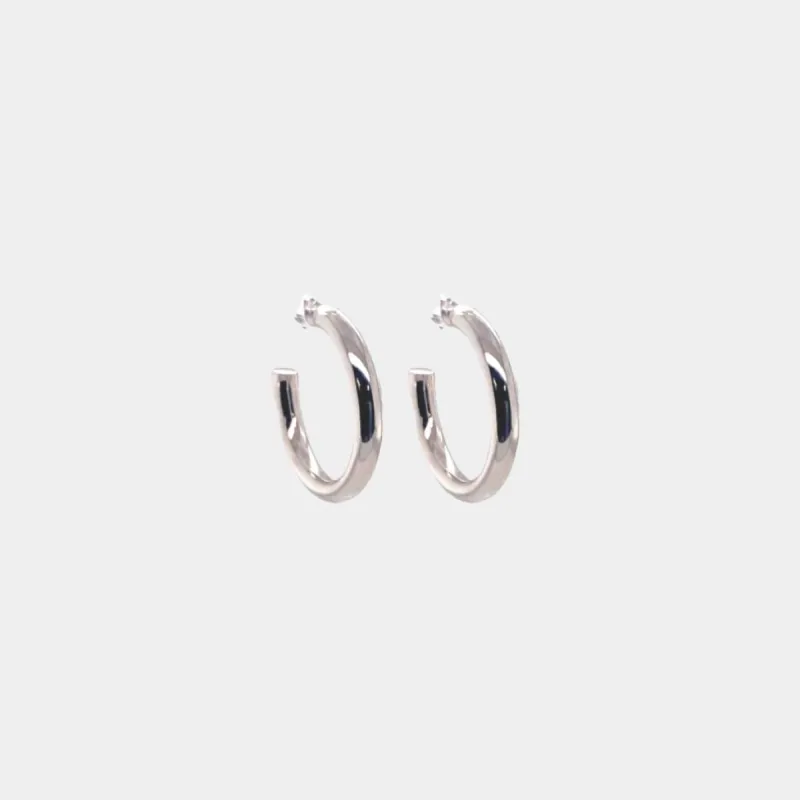 Silver Medium Cloud Hoops sold by Jordan Road Jewelry