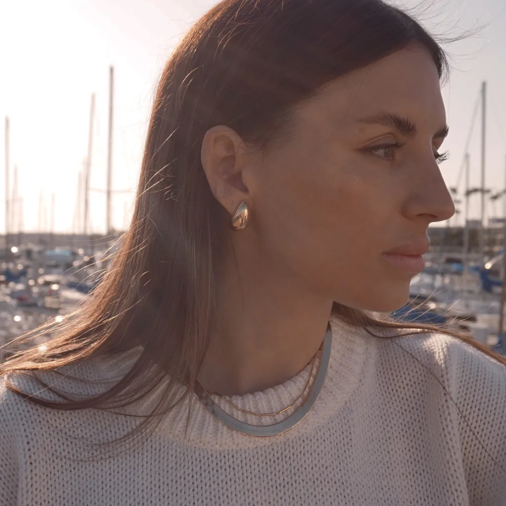 Silver Herringbone Necklace sold by Jordan Road Jewelry product image thumbnail 2