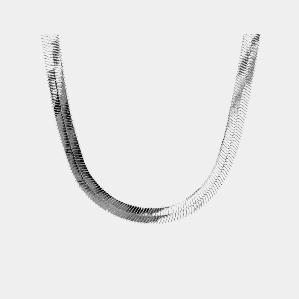 Silver Herringbone Necklace sold by Jordan Road Jewelry