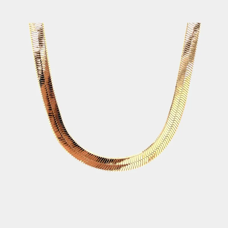 Gold Herringbone Necklace sold by Jordan Road Jewelry