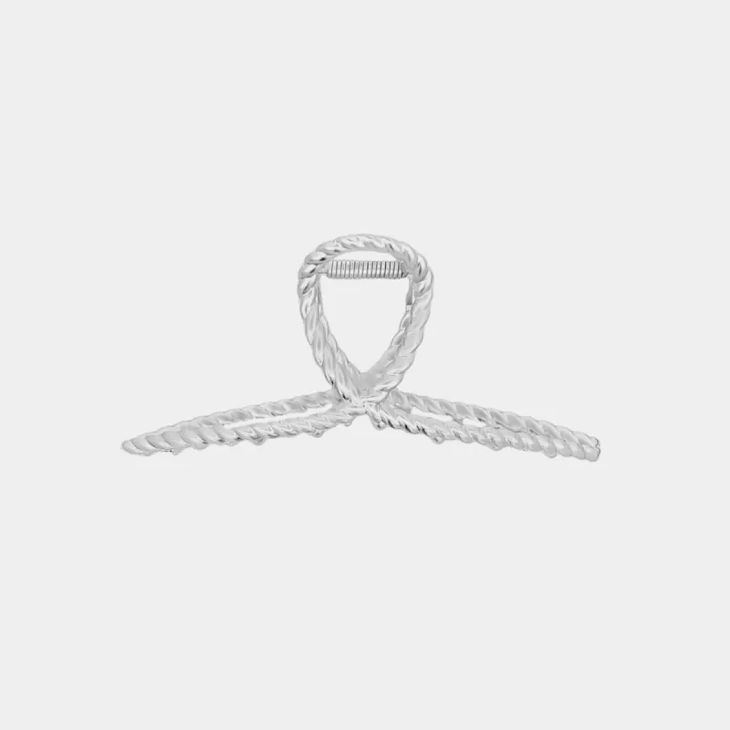 Large Twist Hair Clip Silver sold by Jordan Road Jewelry
