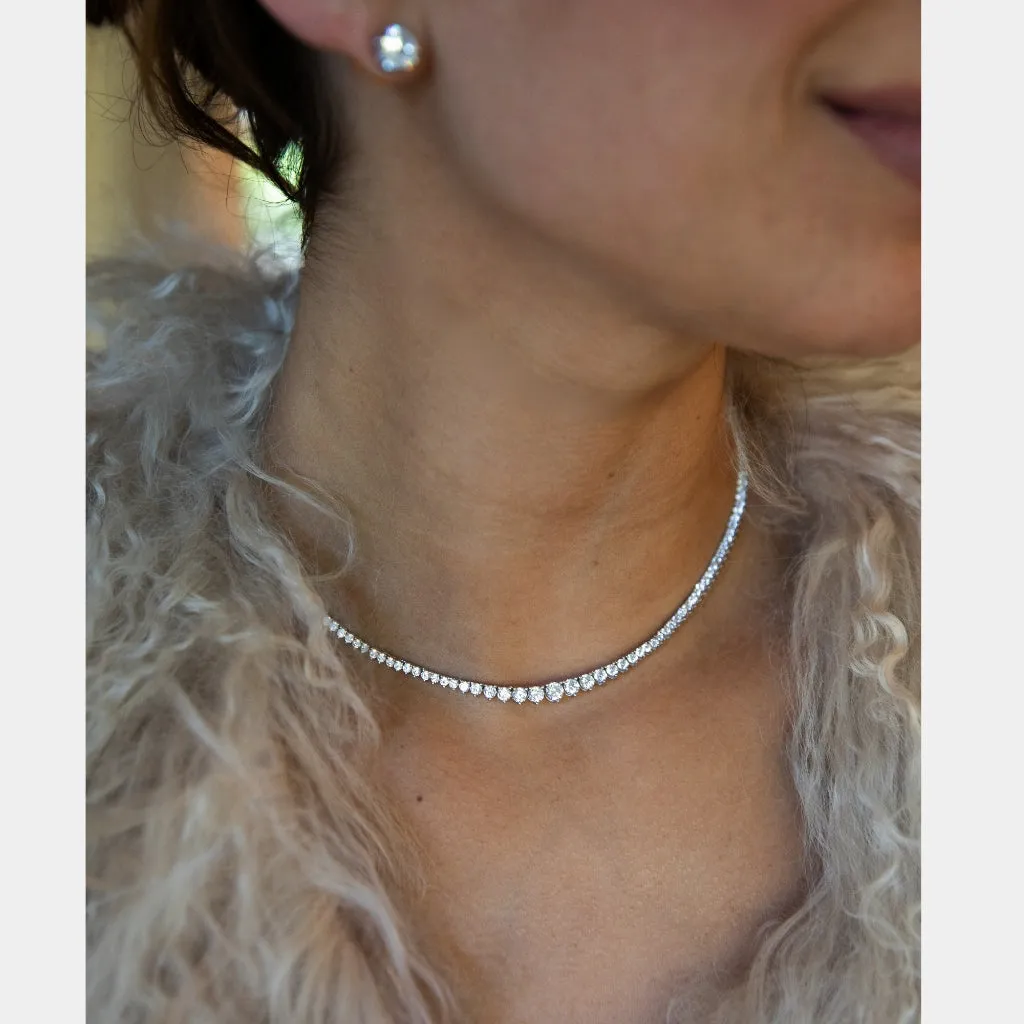 Pre-Order Graduated Tennis Necklace sold by Jordan Road Jewelry product image thumbnail 2