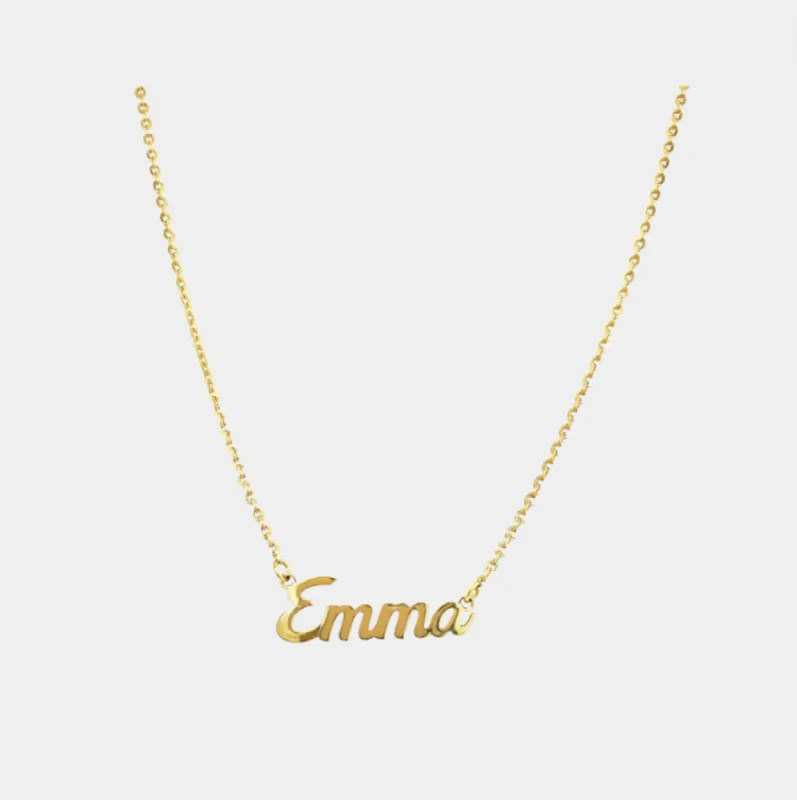 Script Nameplate Necklace made by Jordan Road Jewelry
