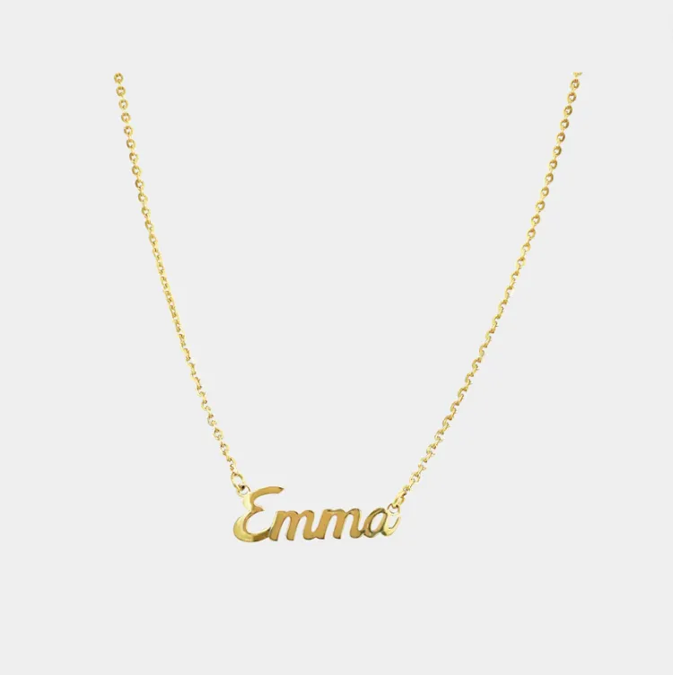 Script Nameplate Necklace sold by Jordan Road Jewelry