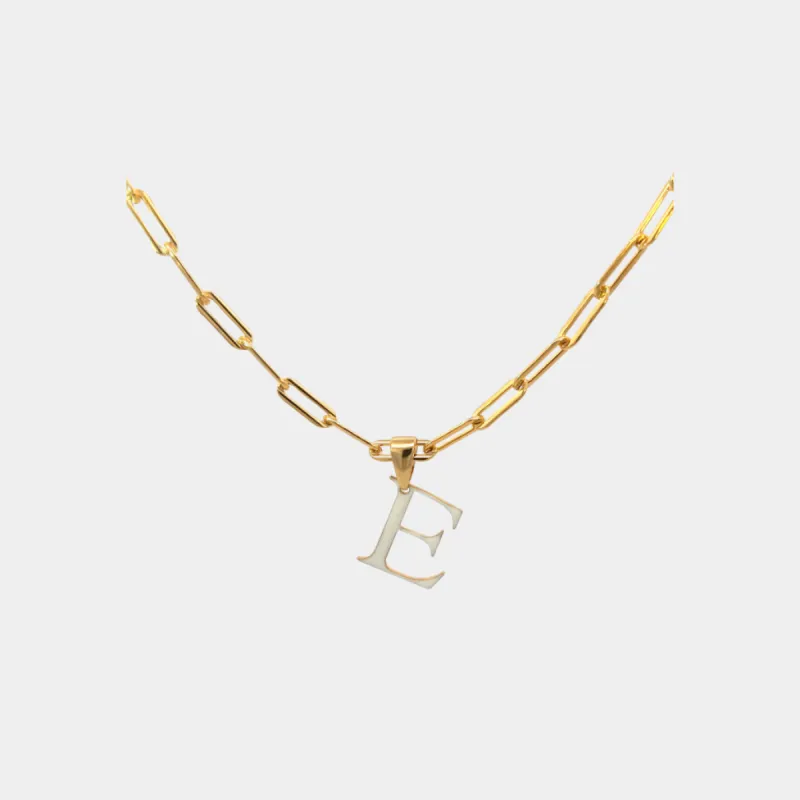 White Initial Necklace sold by Jordan Road Jewelry