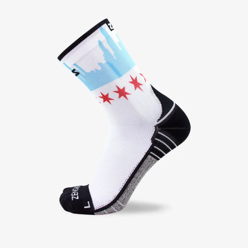 Chicago Flag Skyline Socks (Mini-Crew) sold by Zensah