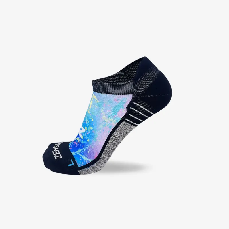 Color Splatter Running Socks (No Show) sold by Zensah