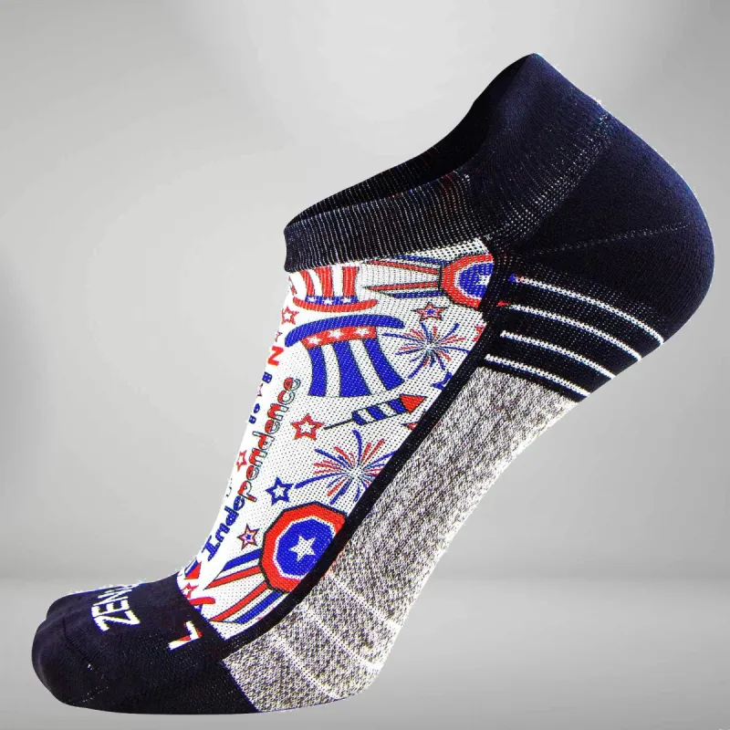 Independence Doodle Socks (No Show) sold by Zensah