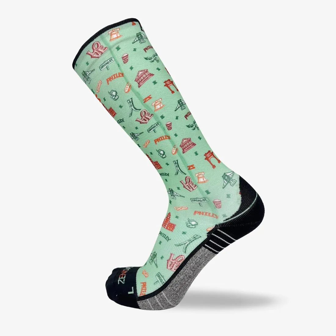 Philly Doodle Compression Socks (Knee-High) sold by Zensah product image thumbnail 3