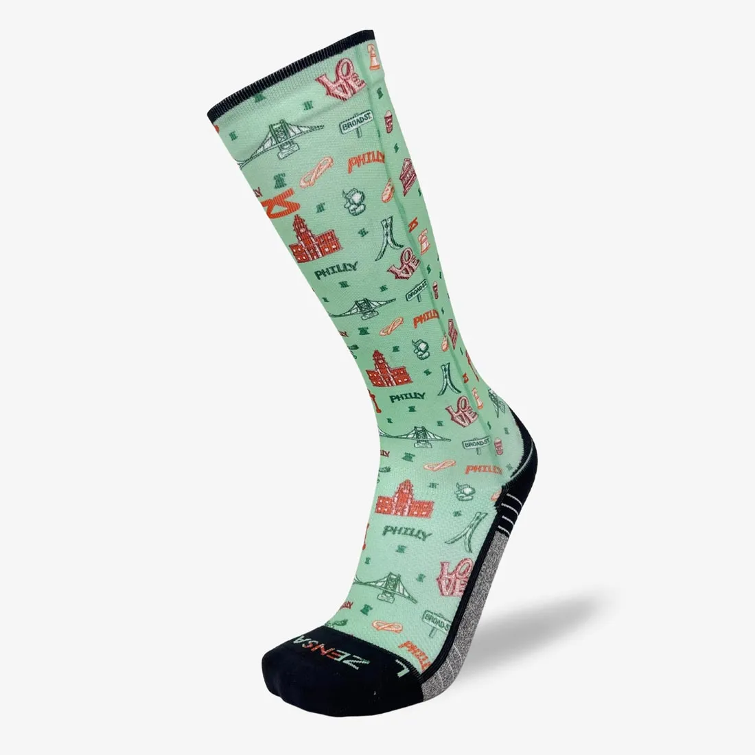 Philly Doodle Compression Socks (Knee-High) sold by Zensah product image thumbnail 4