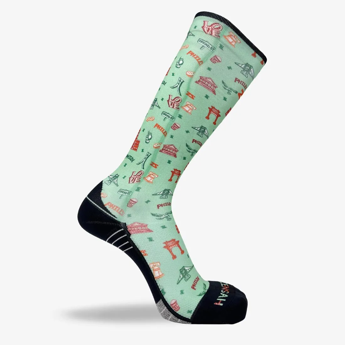 Philly Doodle Compression Socks (Knee-High) sold by Zensah product image thumbnail 5