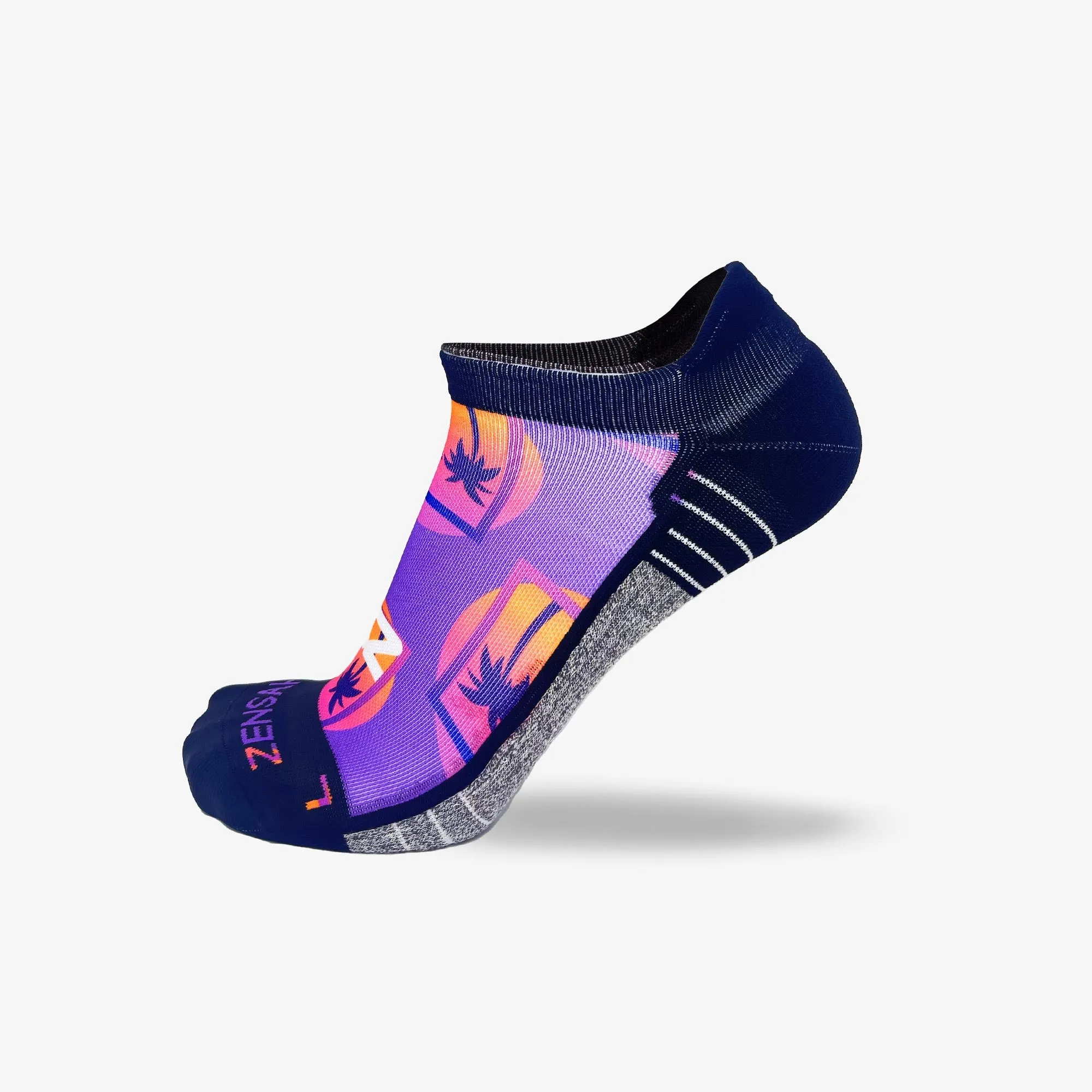Retro Palms Running Socks (No Show) sold by Zensah