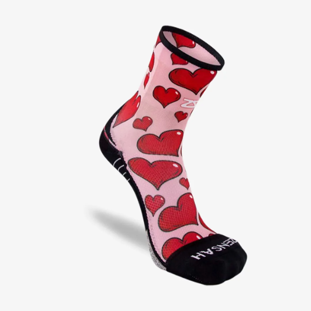 Pink Hearts Valentine's Socks (Mini Crew) sold by Zensah product image thumbnail 2
