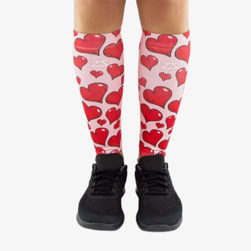 Pink Hearts Valentine's Compression Leg Sleeves sold by Zensah