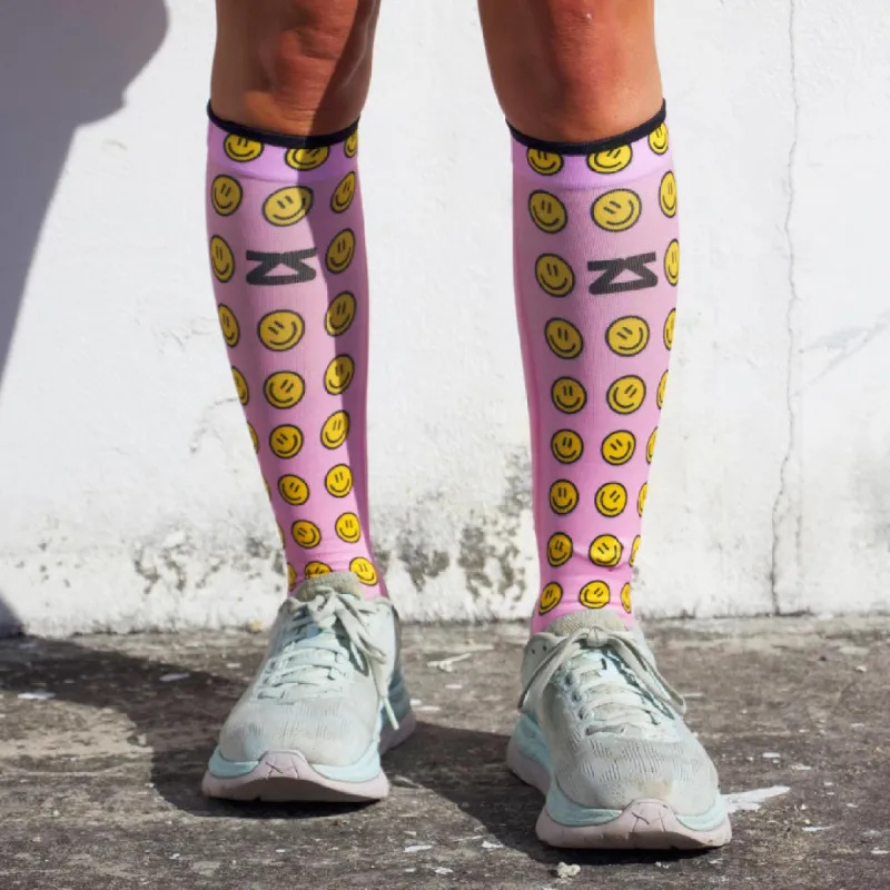 Smiley Faces Compression Socks (Knee-High) sold by Zensah