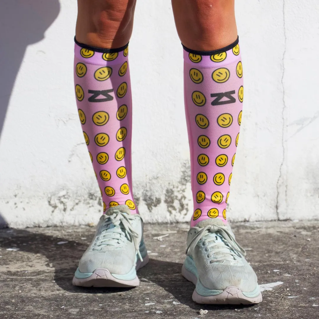 Smiley Faces Compression Socks (Knee-High) sold by Zensah