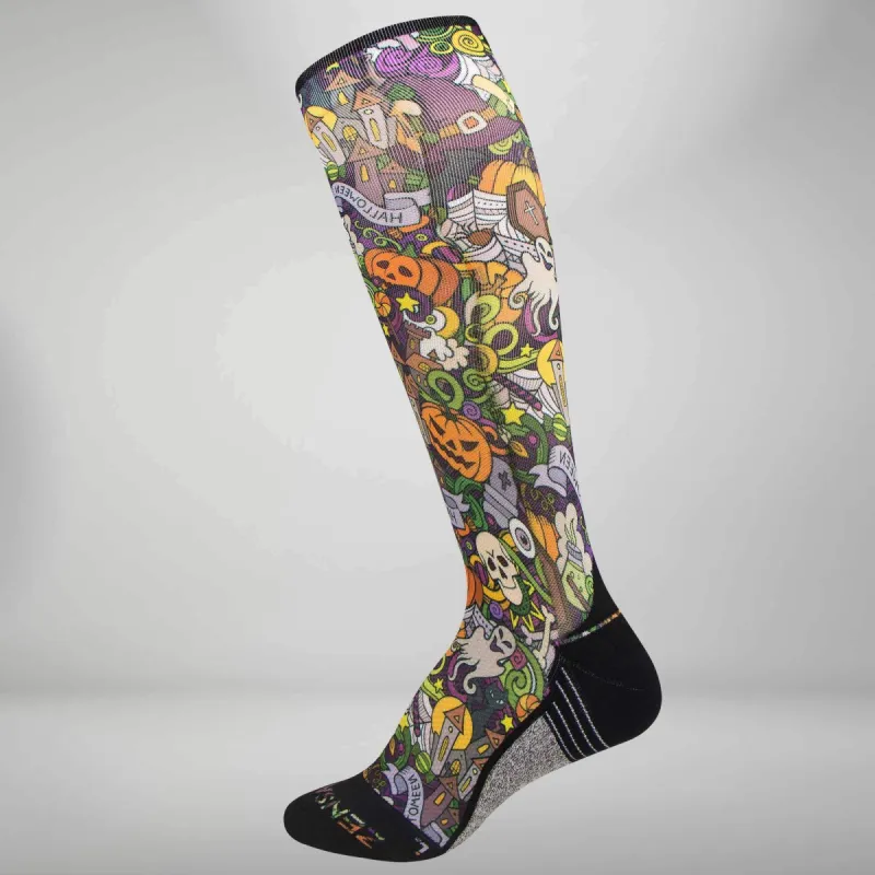Halloween Collage Compression Socks (Knee-High) sold by Zensah