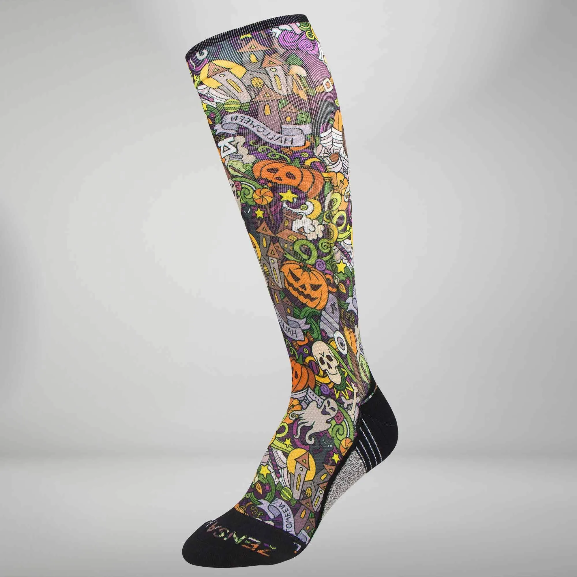 Halloween Collage Compression Socks (Knee-High) sold by Zensah product image thumbnail 2