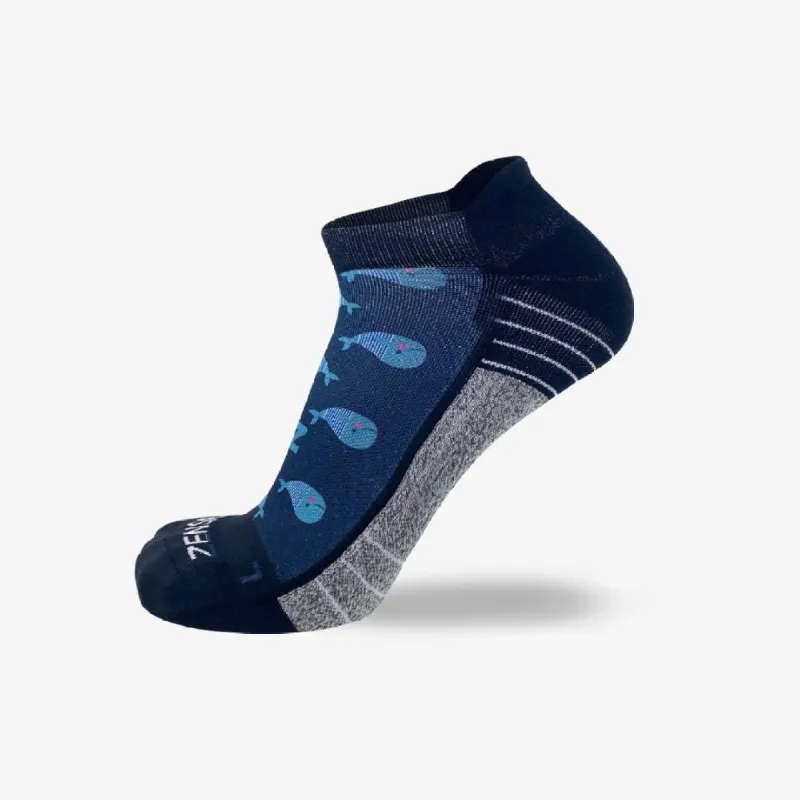 Whales Running Socks (No Show) sold by Zensah