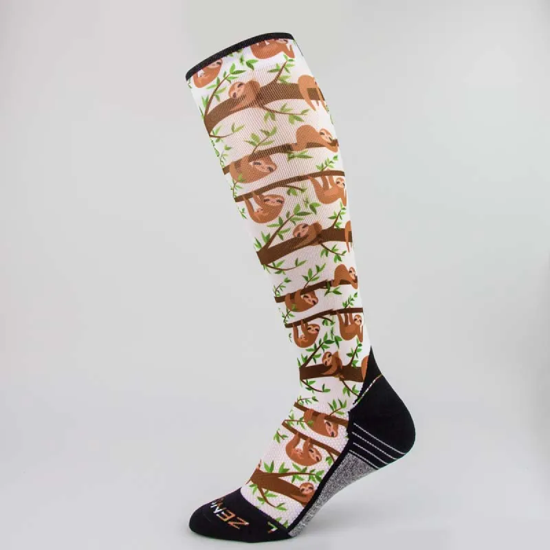 Sloths Compression Socks (Knee-High) sold by Zensah