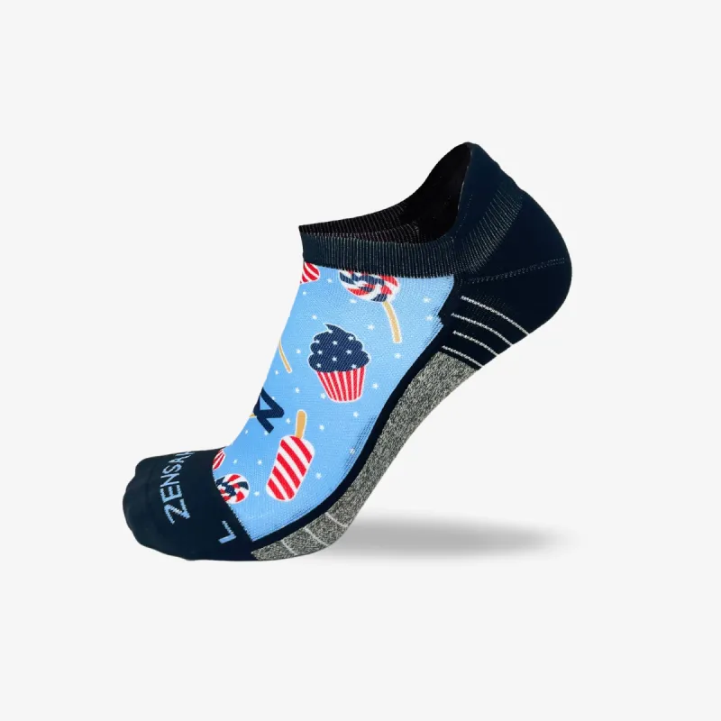 USA Candies Running Socks (No Show) made by Zensah